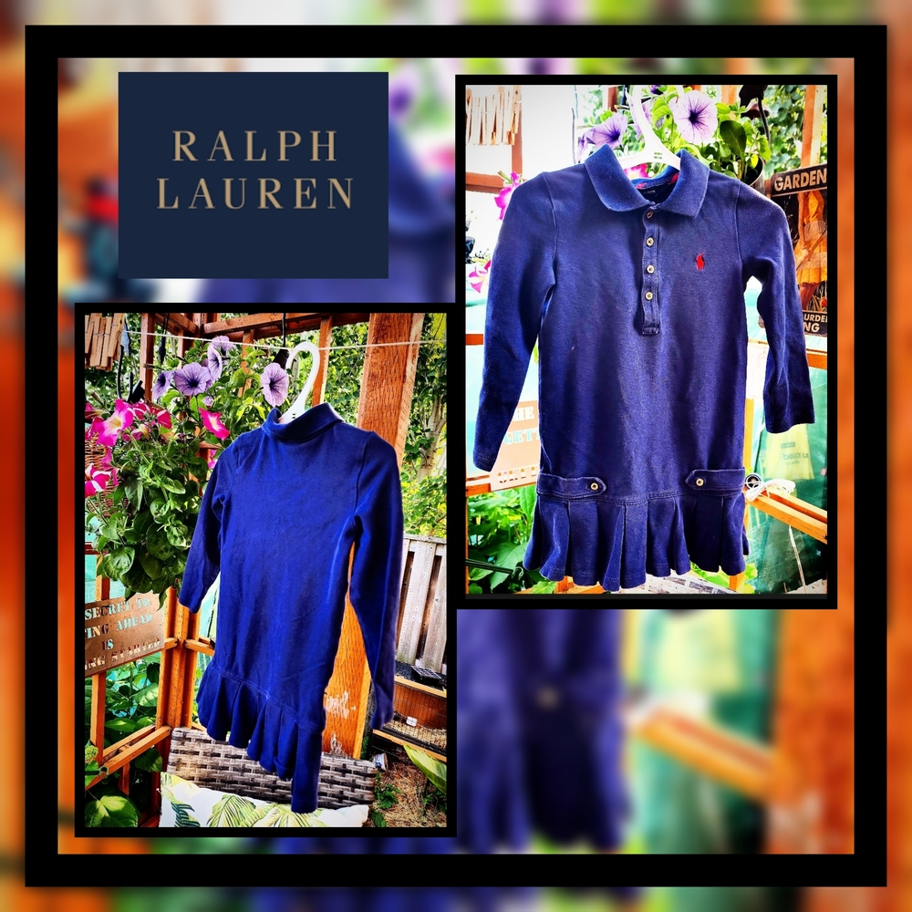 ✨️ Adorable EUC Ralph Lauren Navy Blue Polo Dress ✨️